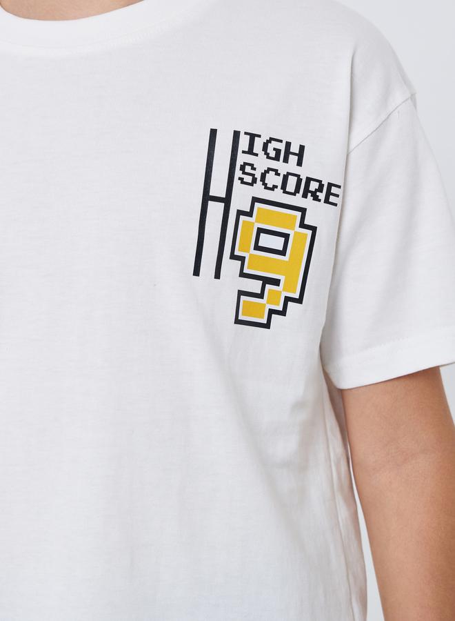 ستايلي تيشيرت واسع بطبعة جرافيك وأكمام قصيرة - Image 4